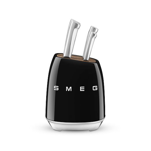 Smeg Knife Block & Knives Set (Set of 7) West Elm