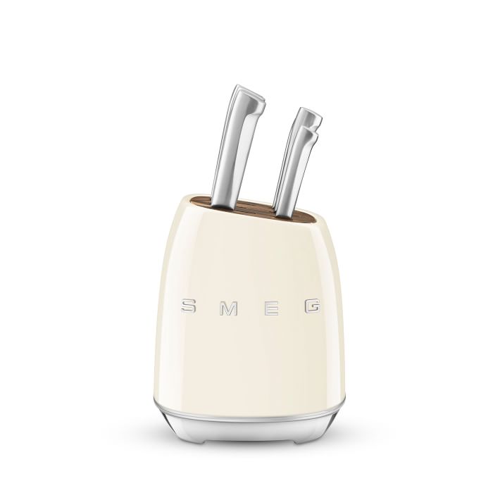 Smeg Knife Block & Knives Set (Set of 7) West Elm