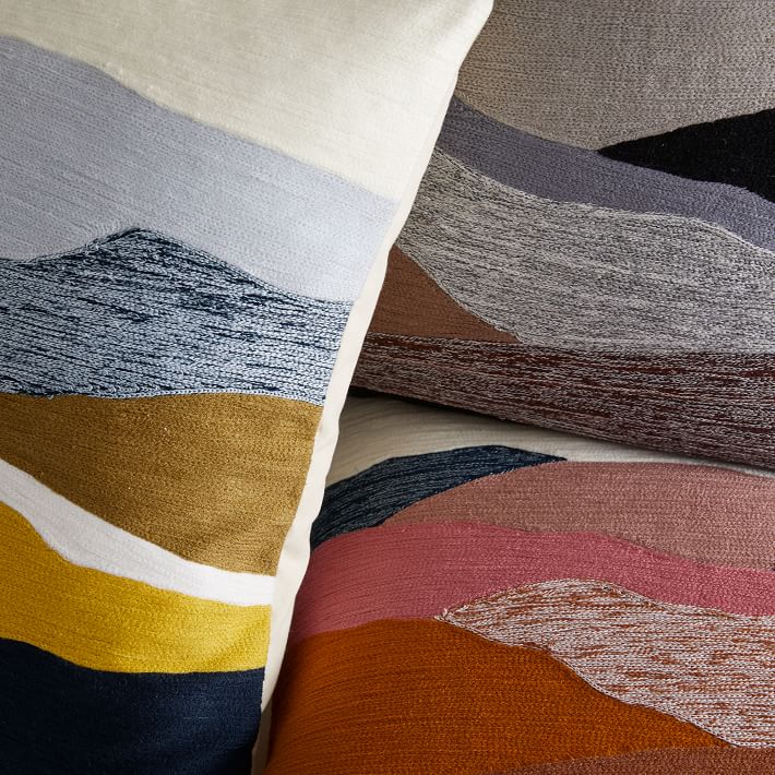 Crewel Landscape Pillow Cover West Elm