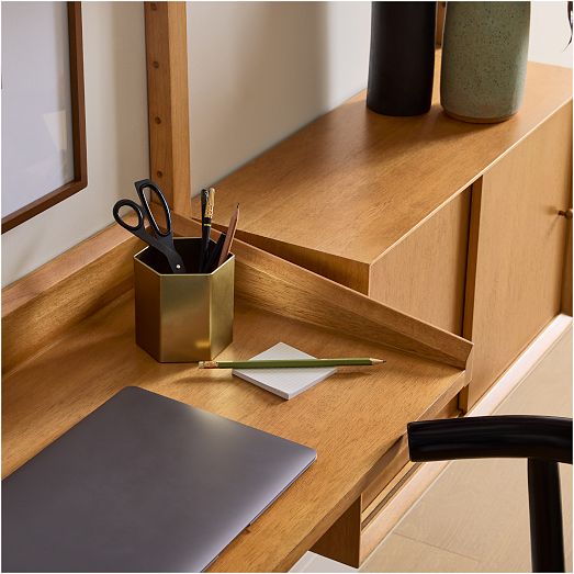 MidCentury Modular Storage Wall Desk West Elm