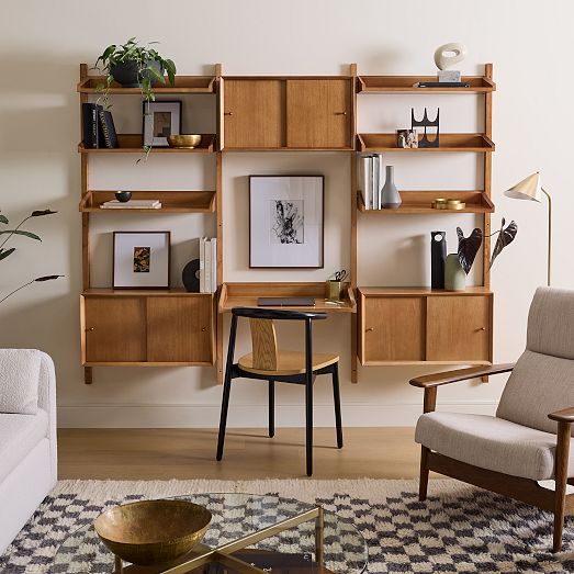 MidCentury Modular Storage Wall Desk West Elm