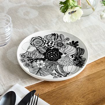 Marimekko Oiva Siirtolapuutarha Salad Plate | West Elm