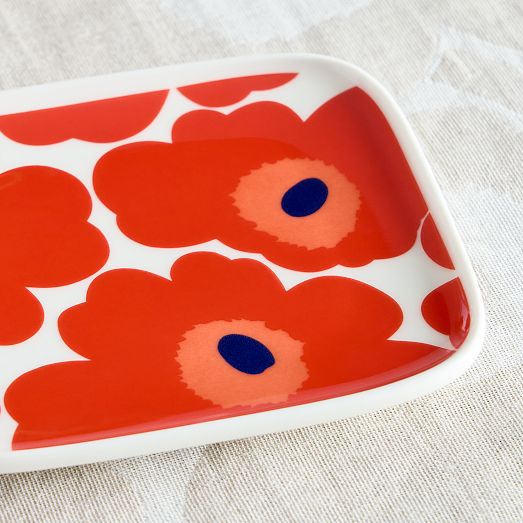 Marimekko Oiva Unikko Rectangle Plate | West Elm