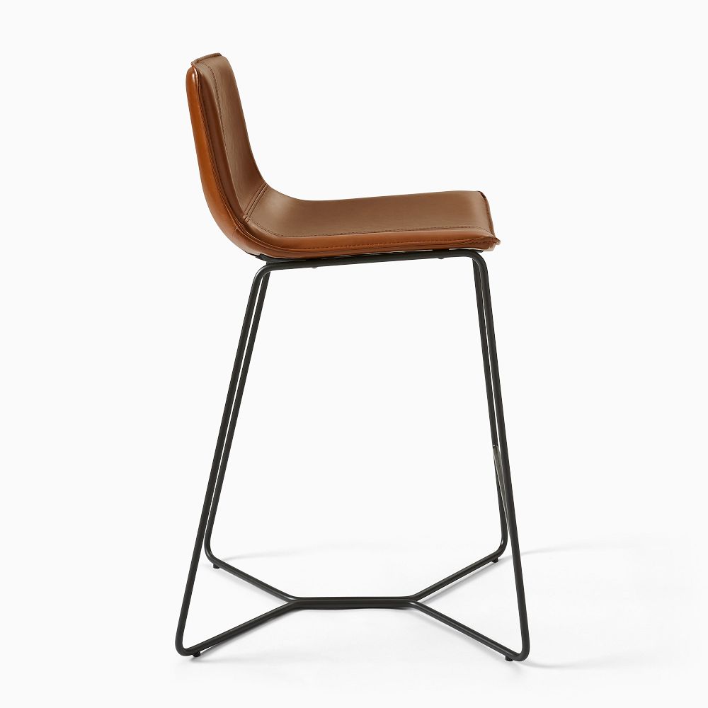 Slope Leather Bar & Counter Stools West Elm