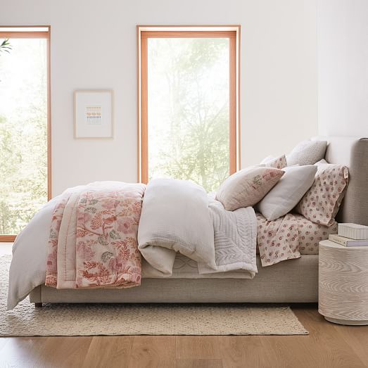 Floral Block Print Quilt & Shams West Elm