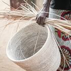 Graphic Millet Lidded Baskets | West Elm