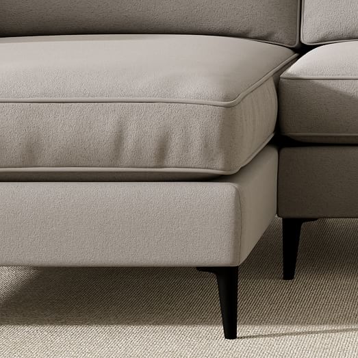 Harris Loft 2Piece Chaise Sectional (106") Metal Legs West Elm