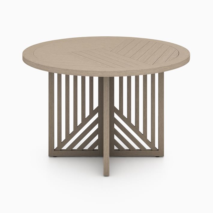 Linear Outdoor Cutout Round Dining Table West Elm