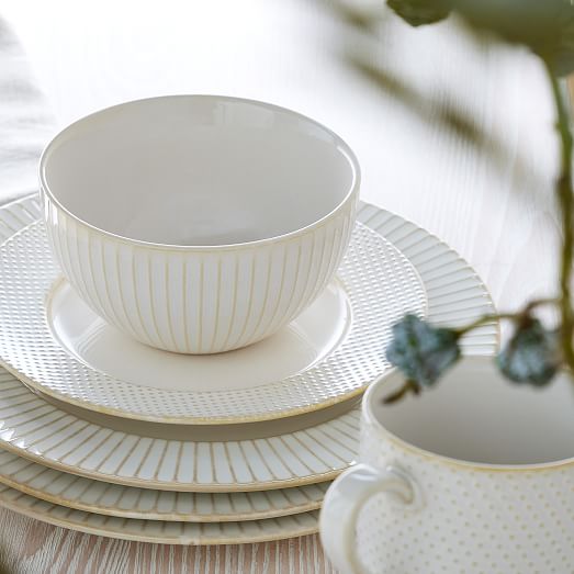Textured Stoneware Dinnerware (Set of 16) West Elm