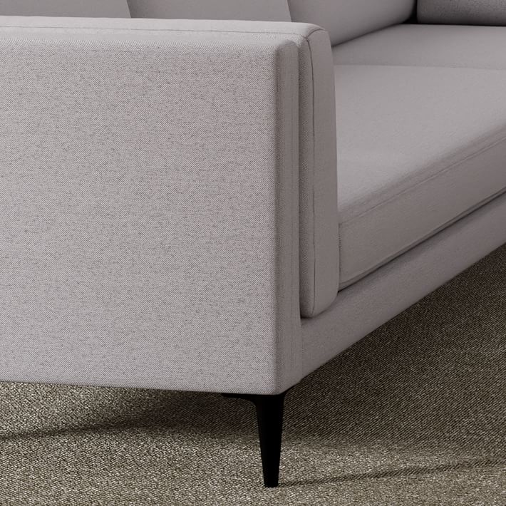 Anton 3 Piece Sectional Metal Legs Sofa With Chaise West Elm