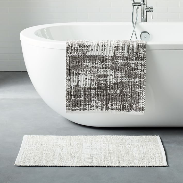 Organic Distressed Texture Bath Mat West Elm