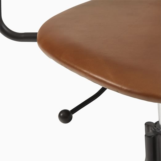 Petal Leather Swivel Office Chair West Elm