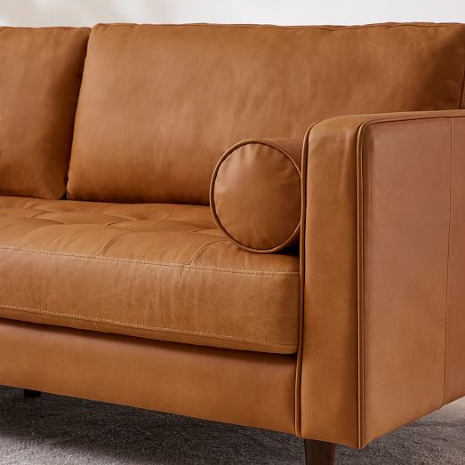 Dennes Leather Sofa (72"88") West Elm