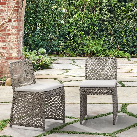 Portside Concrete Outdoor Dining Table & Coastal Chairs Set West Elm