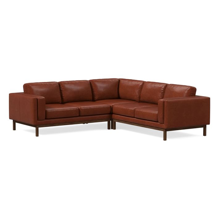 Dekalb Leather L-Shaped Sectional | Sofa With Chaise | West Elm