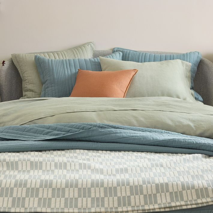 Geometric Grid Blanket West Elm