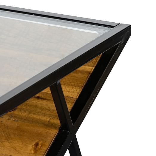 Mixed Wood & Glass Coffee Table | Modern Living Room Furniture | West Elm