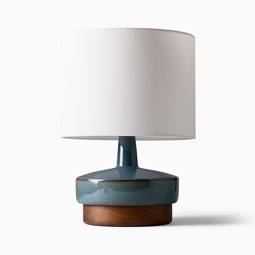 Wood & Ceramic Table Lamp (17") | West Elm