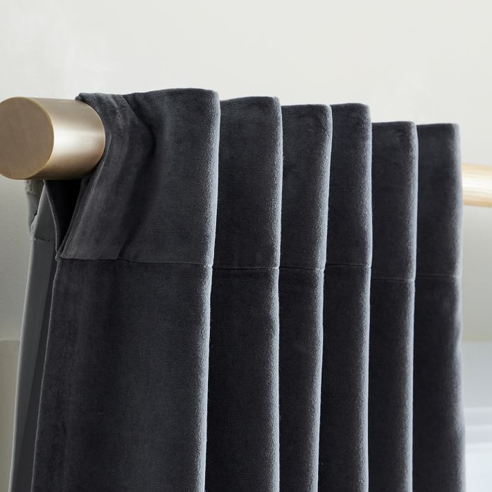 MidCentury Double Curtain Rod Natural Oak/Antique Brass West Elm