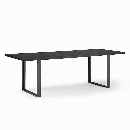 Tompkins Industrial Dining Table Ash Black West Elm