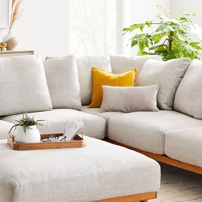 Washed Cotton Velvet Pillow Cover West Elm