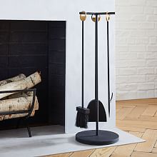 Graphic Metal Fireplace Firewood Holder | West Elm