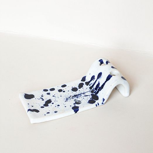 Keraclay Splattered Toothbrush & Soap Holder West Elm