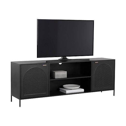 Perforated Arches Metal Media Console (72") West Elm