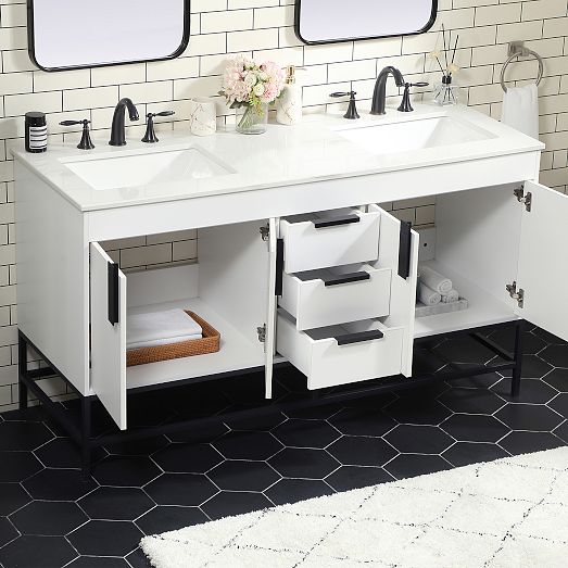 Bradshaw Double Bathroom Vanity, 60" West Elm