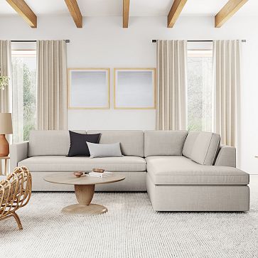 Harris 2-Piece Sleeper Sectional w/ Bumper Chaise (112") | West Elm