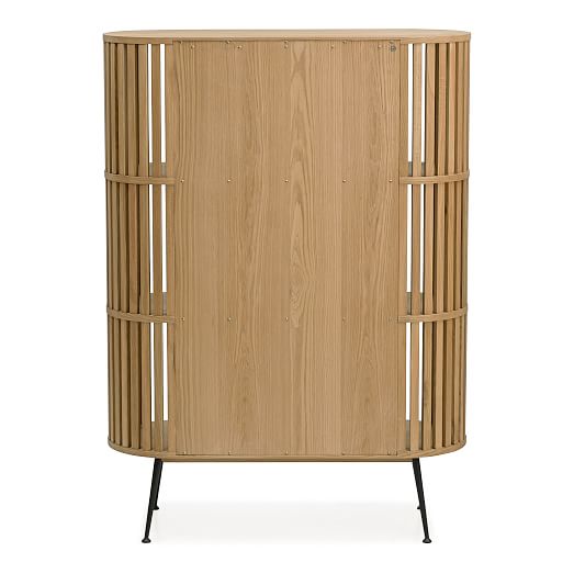 Rounded Wood Slats Shelf West Elm