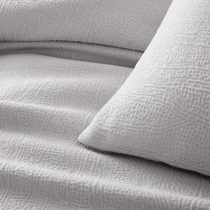 Silky TENCEL™ & Cotton Matelasse Duvet Cover & Shams West Elm