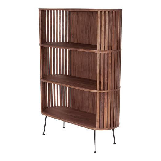 Rounded Wood Slats Shelf West Elm
