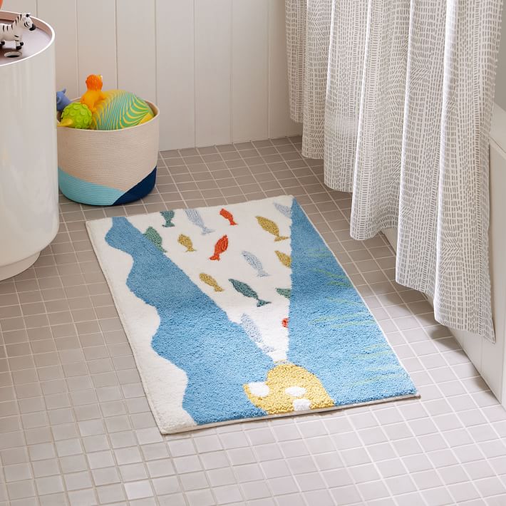 Organic Aquatic Bath Mat West Elm