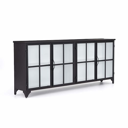 Black & White Iron Media Console West Elm