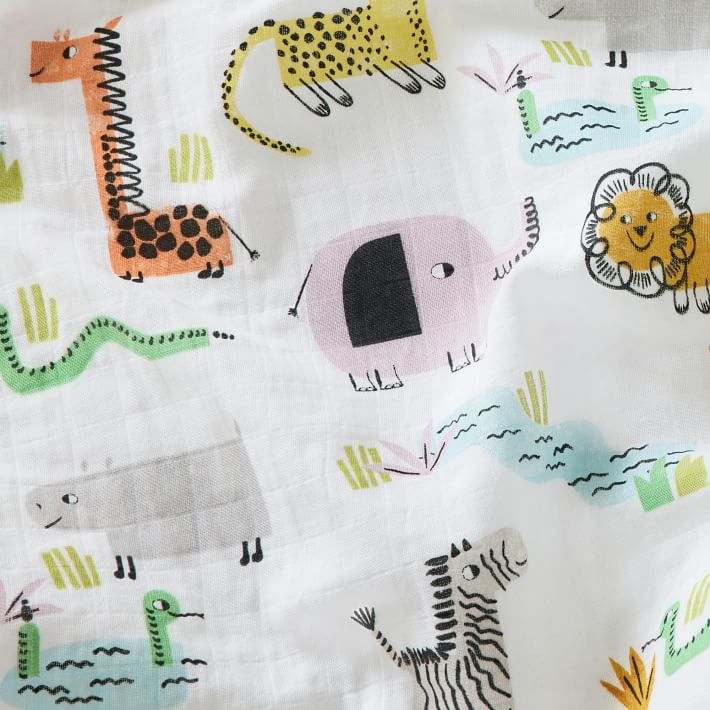 Super Safari Swaddle Set West Elm