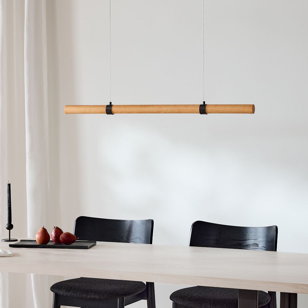 Linear Wood LED Pendant Light West Elm