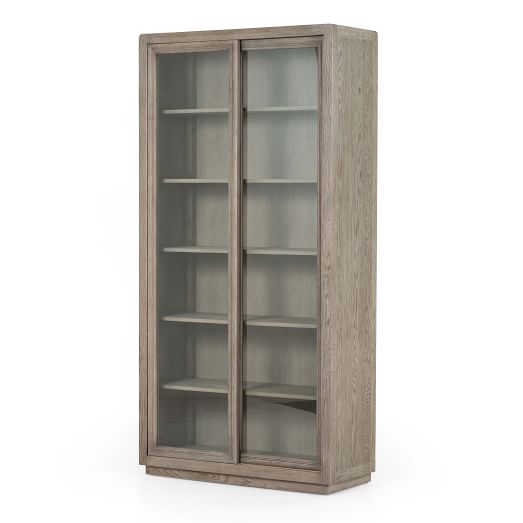 Washed Gray Oak & Glass West Elm
