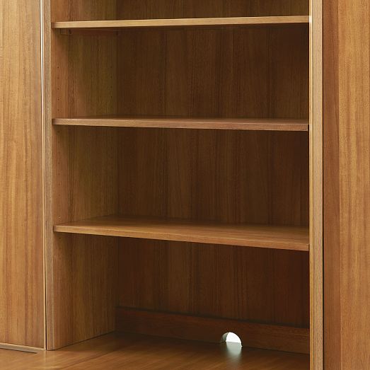 MidCentury Peninsula Desk w/ Closed Hutches (105") West Elm