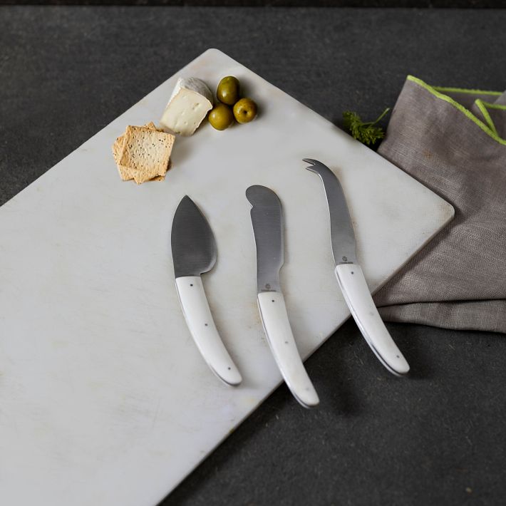 Marble & Brass Charcuterie Knives (Set of 3)