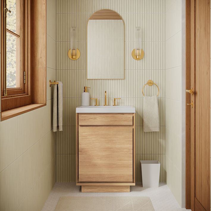 Fluted Glass Indoor/Outdoor Sconce (3") West Elm