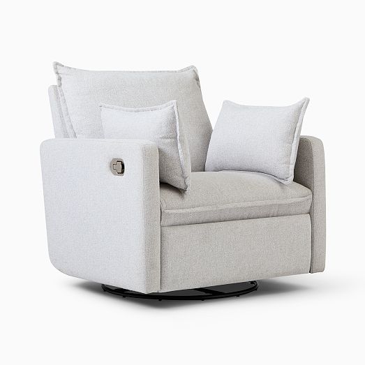 Paxton Pillow Manual & Power Swivel Glider Recliner West Elm