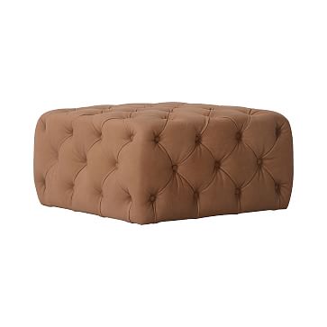 Thatcher Leather Ottoman | West Elm