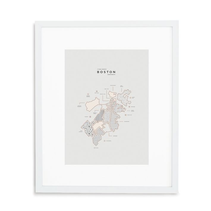 42 Pressed City Maps - Boston | West Elm