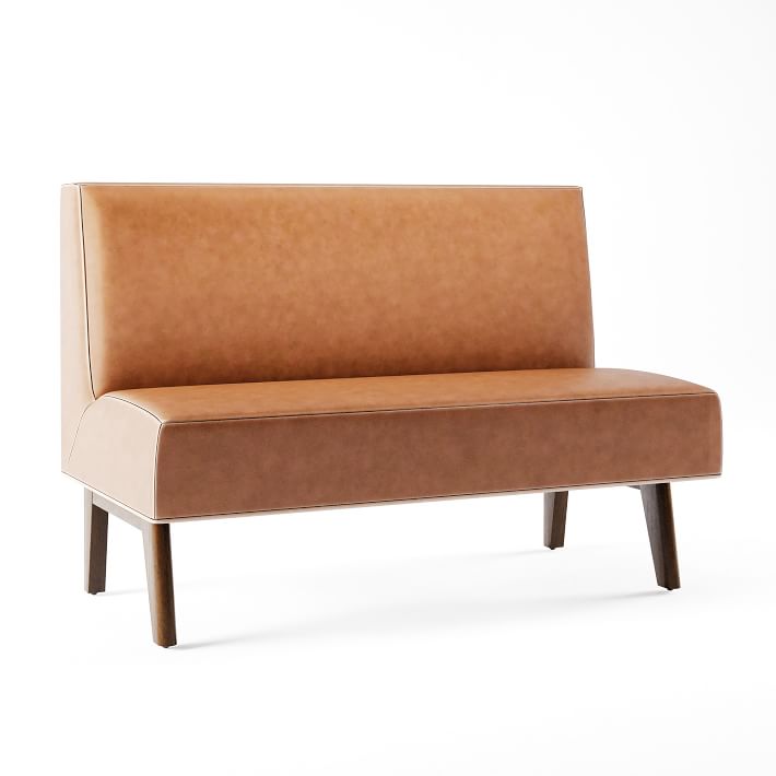 Novak Vegan Leather Banquette - No Tufting | West Elm