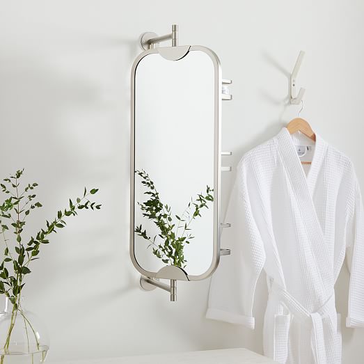 Swivel Vanity Mirror w/ Storage 13" W x 33.5"H West Elm