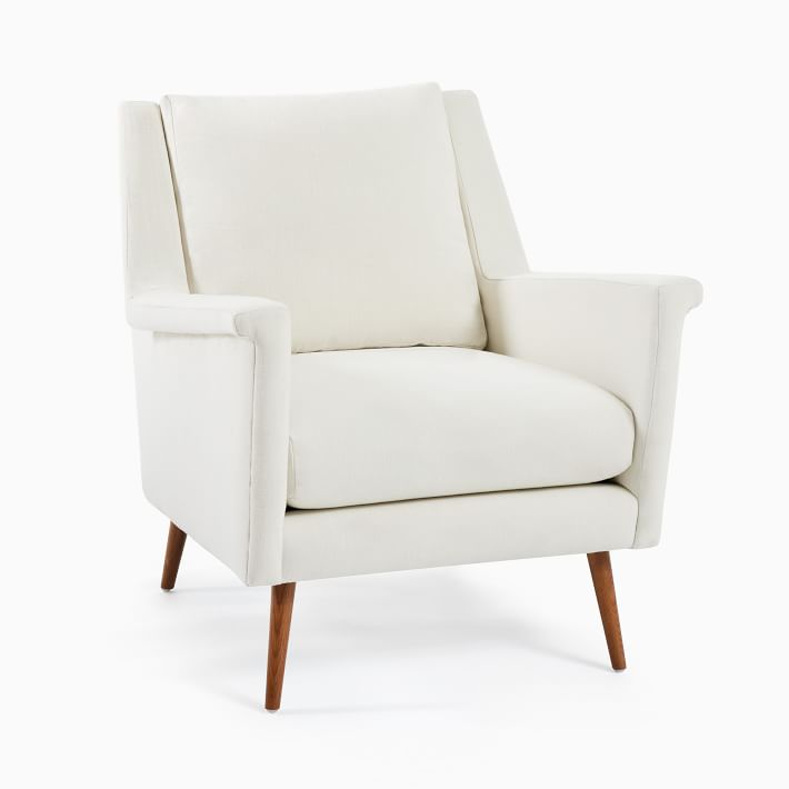 Carlo MidCentury Chair Wood Legs West Elm