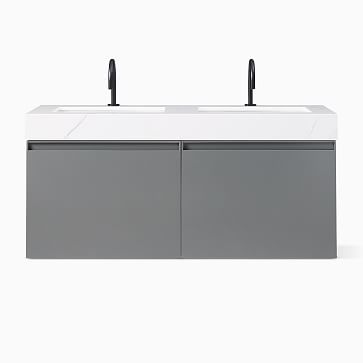 Baylor Floating Double Bathroom Vanity (48"–72") | West Elm