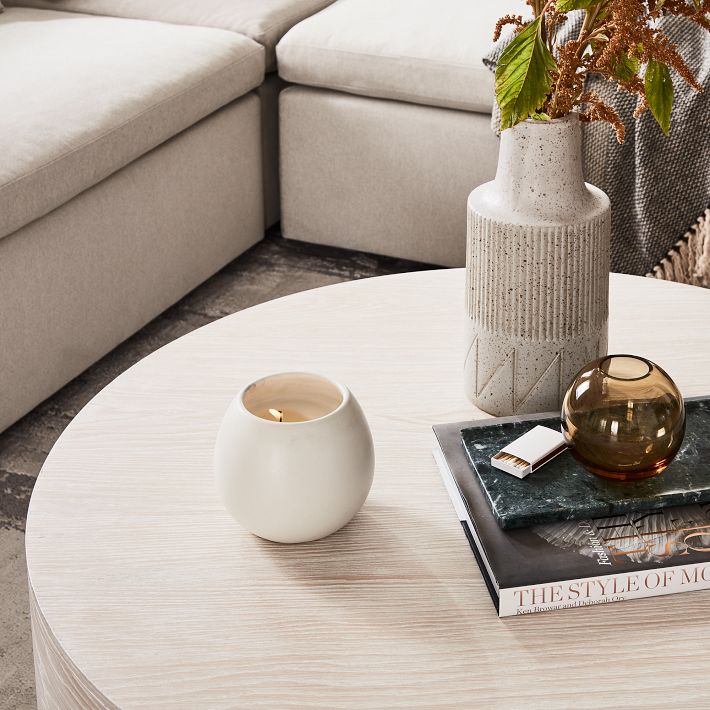 Volume Round Drum Coffee Table (36"44") Wood West Elm