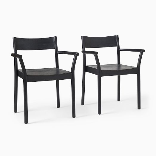 Berkshire Arm Stacking Dining Chair (Set of 2) West Elm